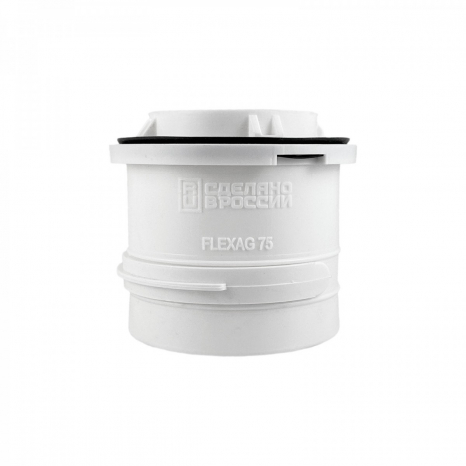 Фланец соединительный Flexag FL75-W, D75 мм, цвет белый, с уплотнительным кольцом UK-75