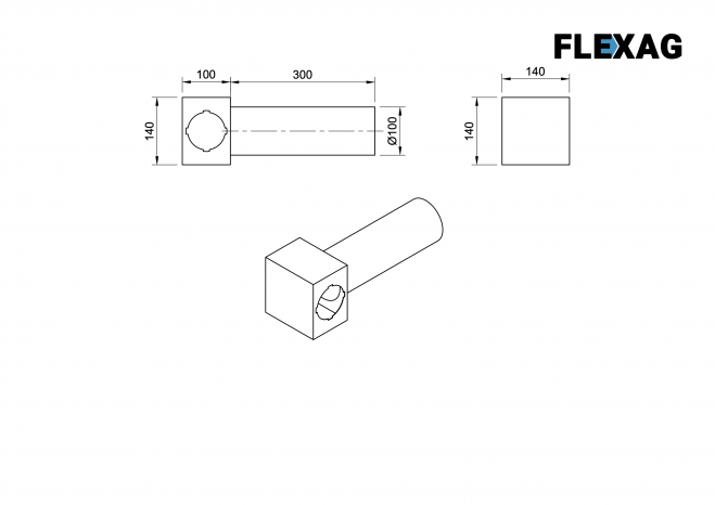 Пленум потолочный Flexag FL-PCP-100/75x1 на 1 выход