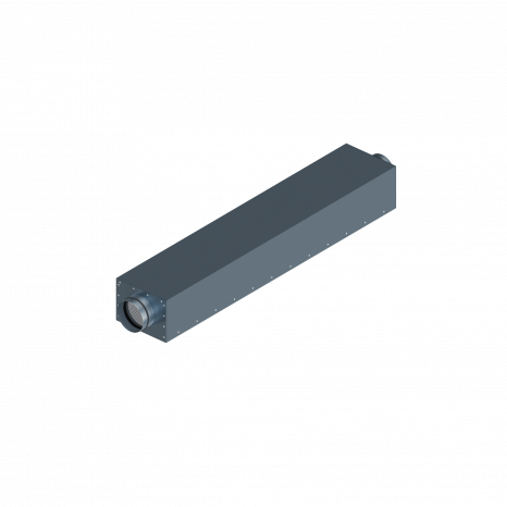 Стальной прямоугольный шумоглушитель Flexag GLMP-125, D125 мм, длина 900 мм  