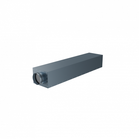 Стальной прямоугольный шумоглушитель Flexag GLMP-160, D160 мм, длина 900 мм   
