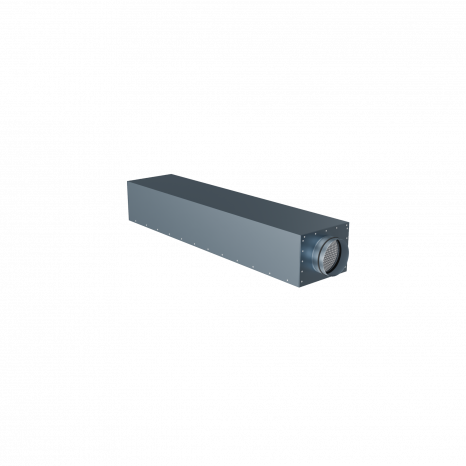 Стальной прямоугольный шумоглушитель Flexag GLMP-160, D160 мм, длина 900 мм   