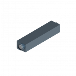 Стальной прямоугольный шумоглушитель Flexag GLMP-160, D160 мм, длина 900 мм   