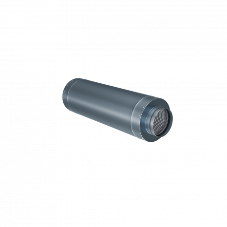 Стальной круглый шумоглушитель Flexag GLMK-200, D200 мм, длина 900 мм   