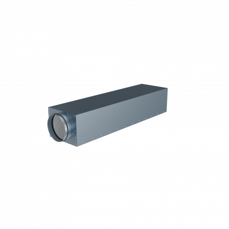 Стальной прямоугольный шумоглушитель Flexag GLMP-200, D200 мм, длина 900 мм