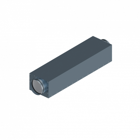 Стальной прямоугольный шумоглушитель Flexag GLMP-200, D200 мм, длина 900 мм